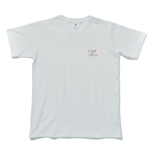 依与吏の手描き花ロゴTシャツ