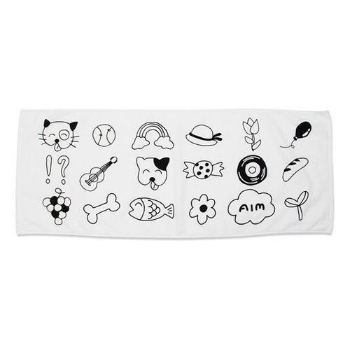 まあるく生きてこ!タオル / ホワイト