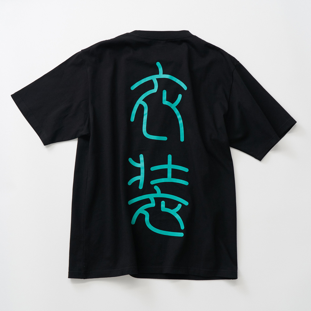 T-shirt ''衣装部屋'' -TURQUOISE / BLACK-