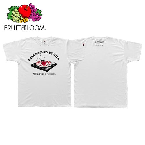 FUNKY MONKEY BΛBY’S × FRUIT OF THE LOOM T-shirt/WHT