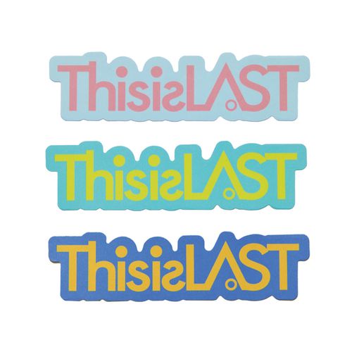 ロゴステッカー [ブルー×イエロー]