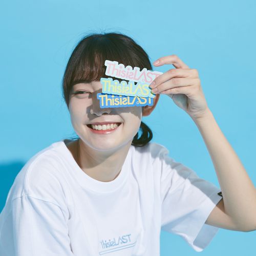 ロゴステッカー [ブルー×イエロー]