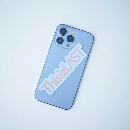 ロゴステッカー [ブルー×イエロー]