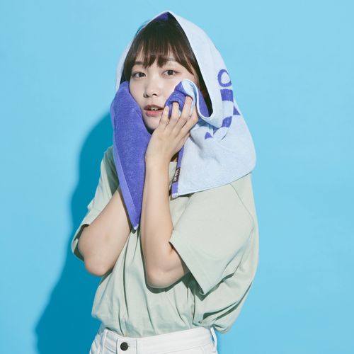 ロゴジャガードタオル [ライトブル-×ブルー]