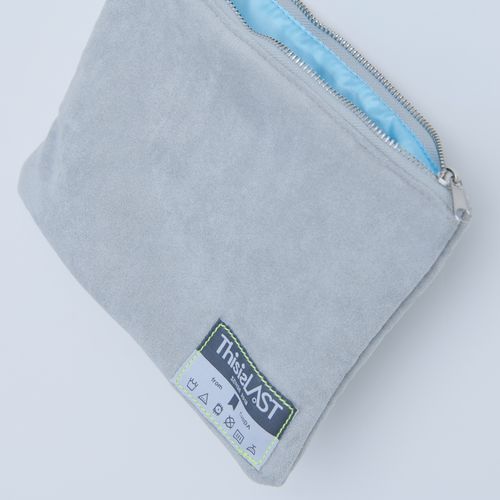 スウェードポーチ [ライトグレー]