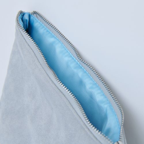 スウェードポーチ [ライトグレー]