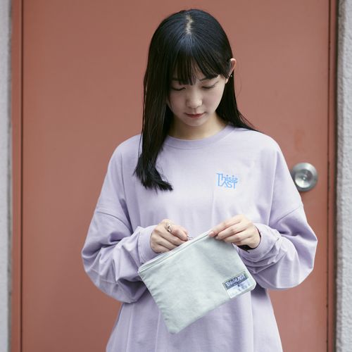 スウェードポーチ [ライトグレー]