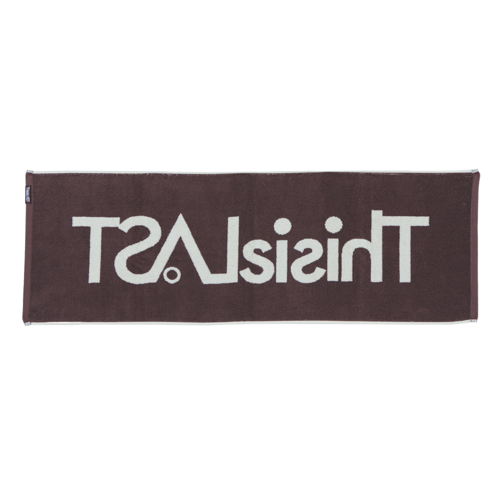 ロゴジャガードタオル [ベージュ×ブラウン]