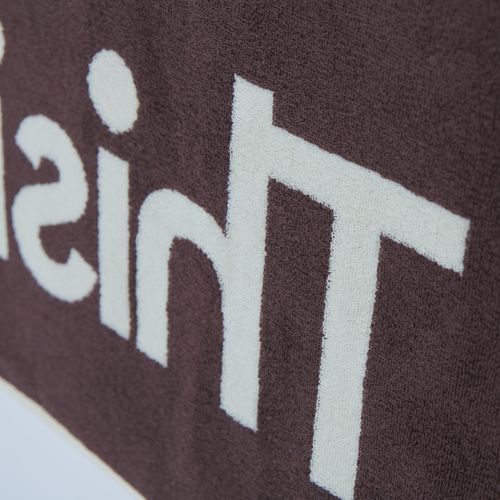 ロゴジャガードタオル [ベージュ×ブラウン]