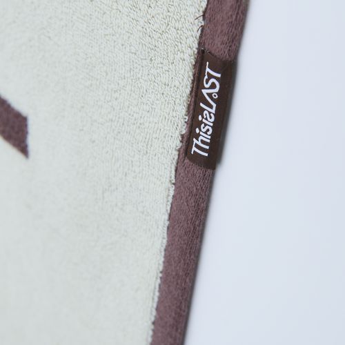 ロゴジャガードタオル [ベージュ×ブラウン]