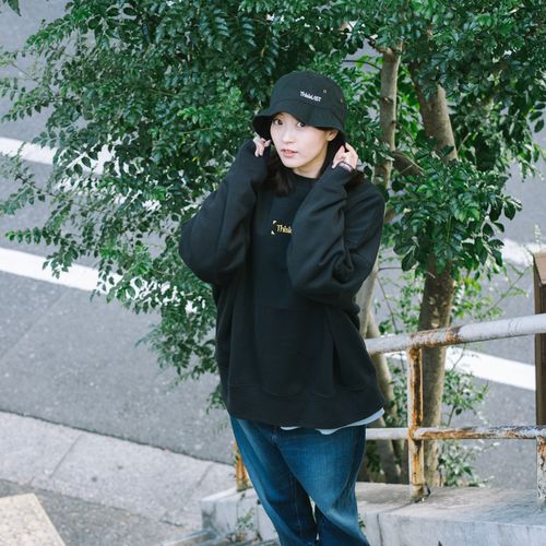 刺繍ロゴバケットハット [ブラック]