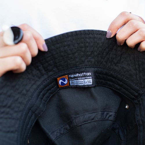 刺繍ロゴバケットハット [ブラック]