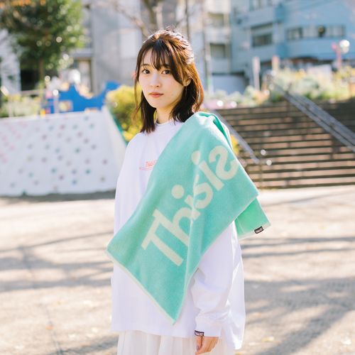 ロゴジャガードタオル [ミントグリーン×パステルグリーン]