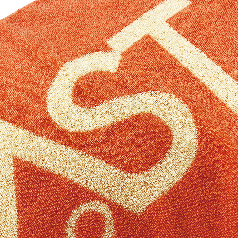 ロゴジャガードタオル [オレンジ×クリーム]