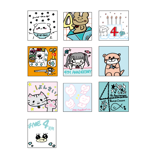 4周年記念ランダムステッカー