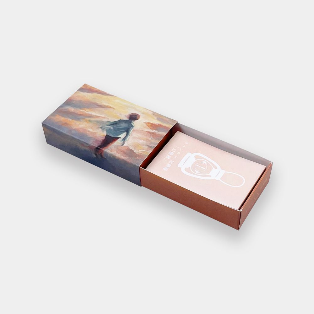 「幻燈展」マッチ箱付箋〈靴の花火〉