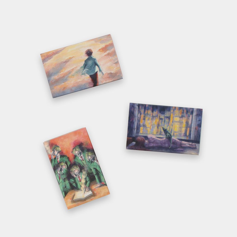 「幻燈展」マッチ箱付箋〈靴の花火〉