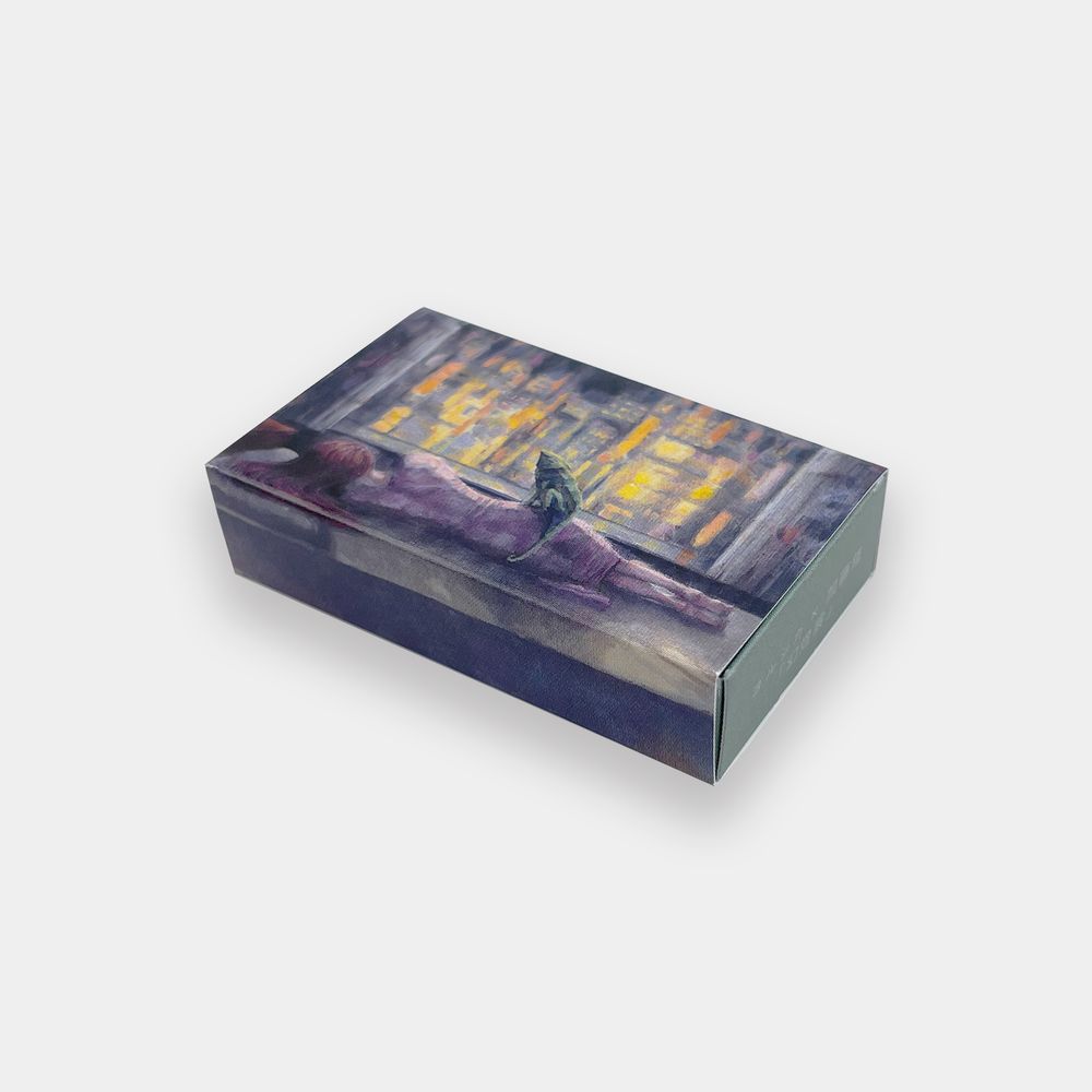 「幻燈展」マッチ箱付箋〈第九夜〉