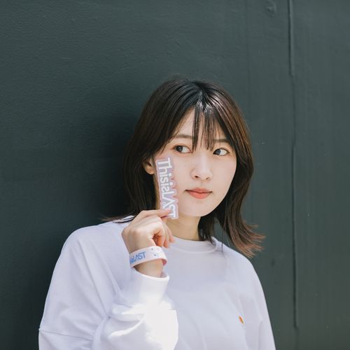 ロゴステッカー [パープル×ホワイト]