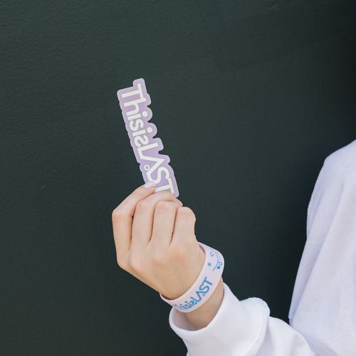 ロゴステッカー [パープル×ホワイト]