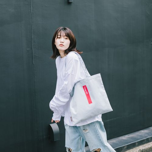 ロゴトートバッグ [アイスグレー]