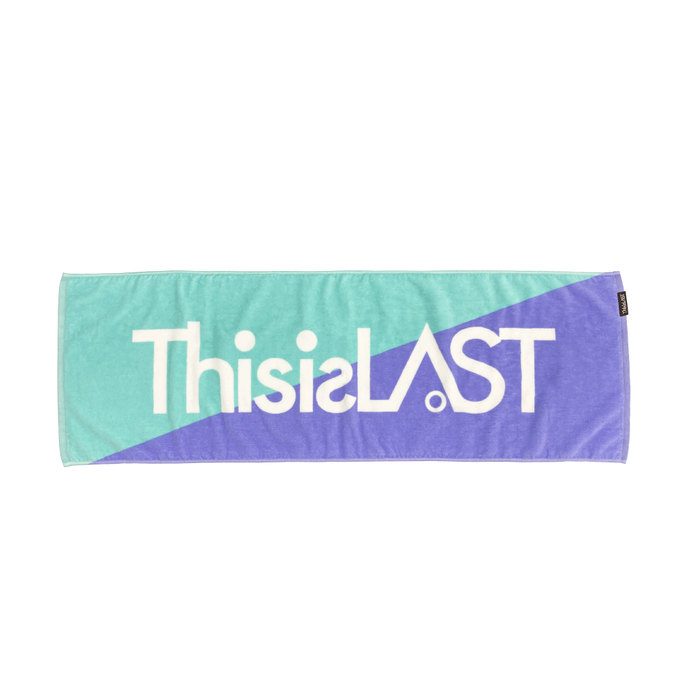 ロゴタオル [エメラルドグリーン×バイオレット]
