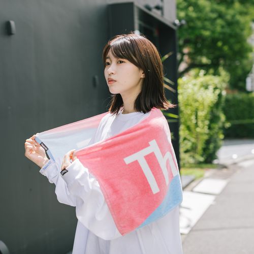 ロゴタオル [ピンク×スカイブルー]