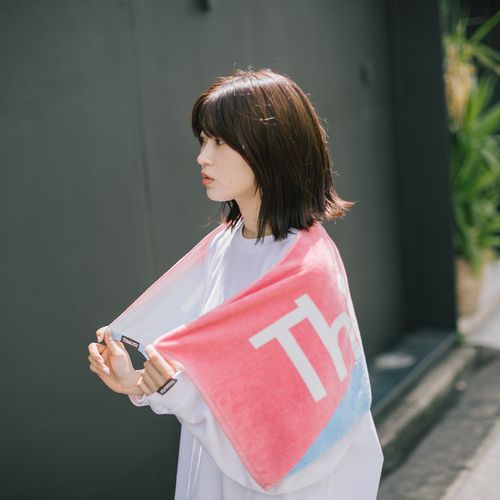 ロゴタオル [ピンク×スカイブルー]
