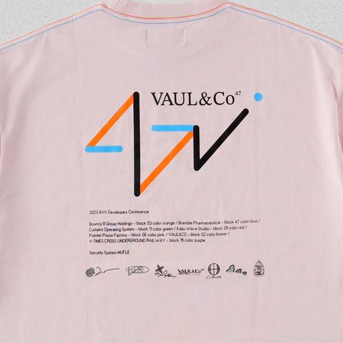 【VAWS limited】《47L x Vaundy》VAUL&Co T-SHIRT [Smoky Pink]