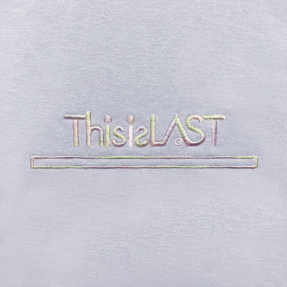 【Limited】マーブル刺繍ロゴTシャツ [フロストパープル]