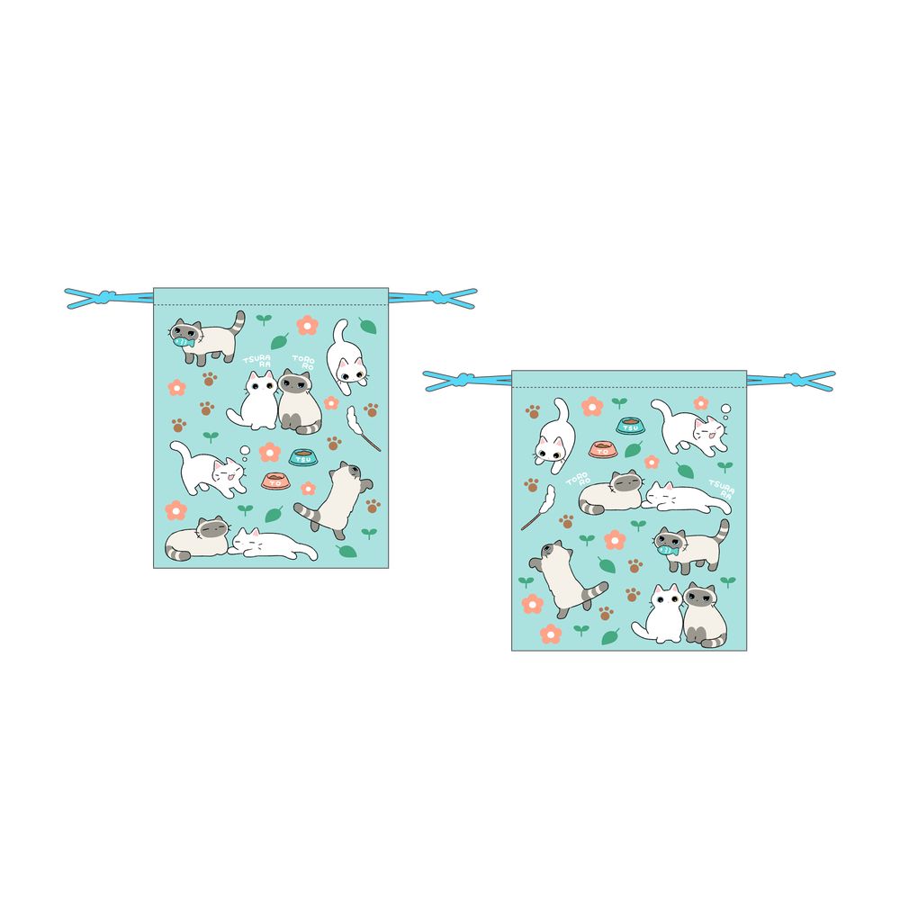 とろろ&つらら 巾着ポーチ