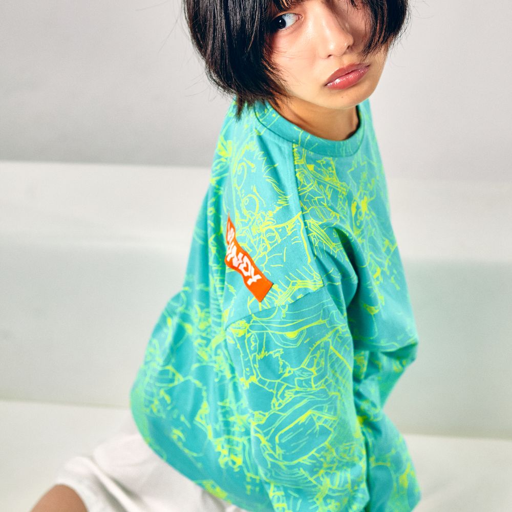 【VAWS ONLINE limited】Graffiti Long Sleeve T-Shirt [Green]