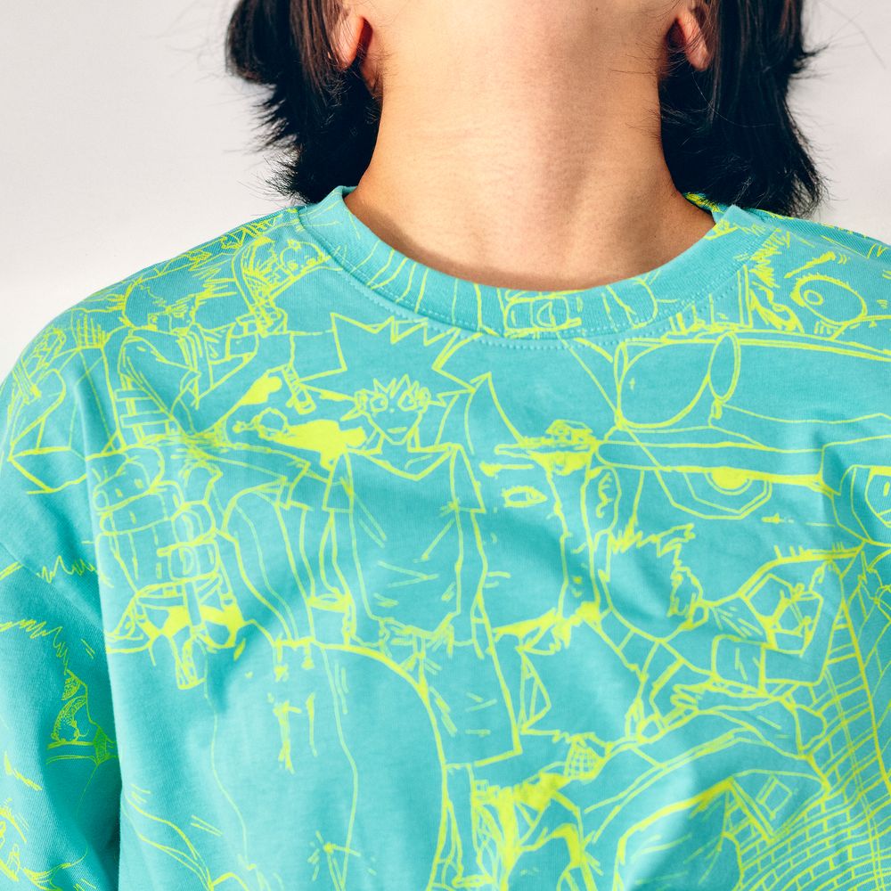 【VAWS ONLINE limited】Graffiti Long Sleeve T-Shirt [Green]