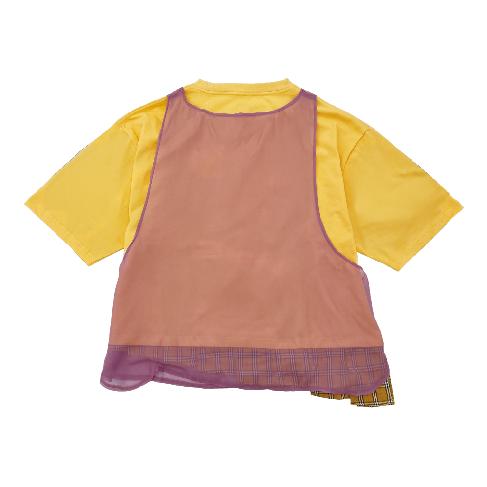 【VAWS ONLINE limited】Layered T-shirt "little punk" [Yellow]