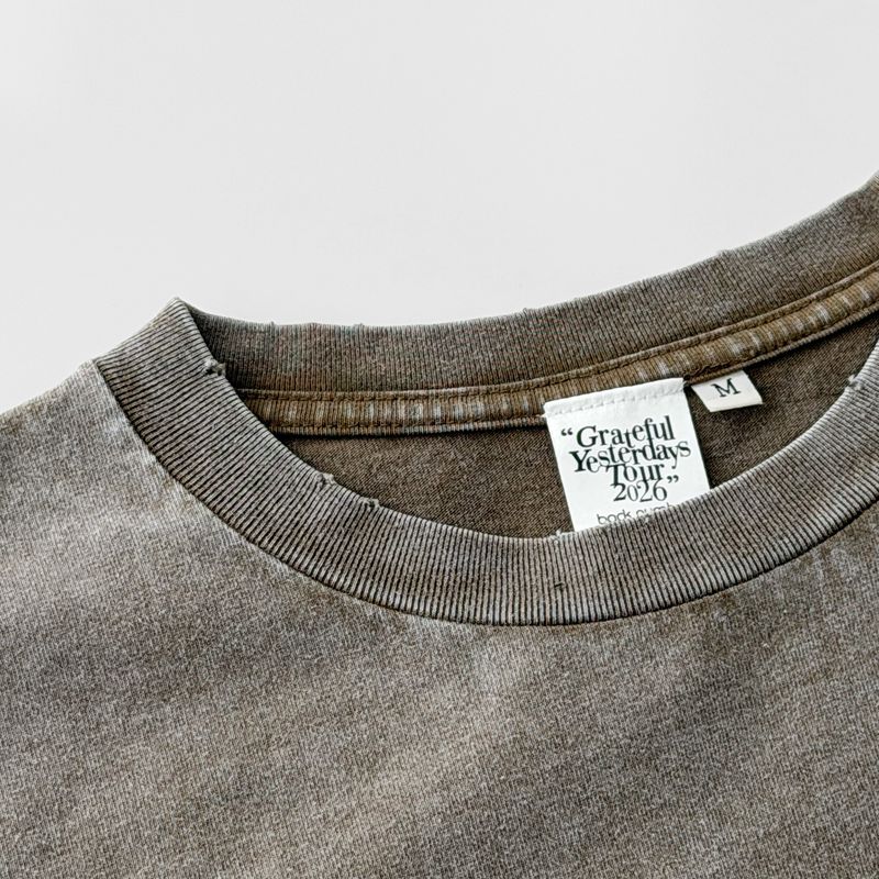 ダメージウォッシュドTシャツ　KHA