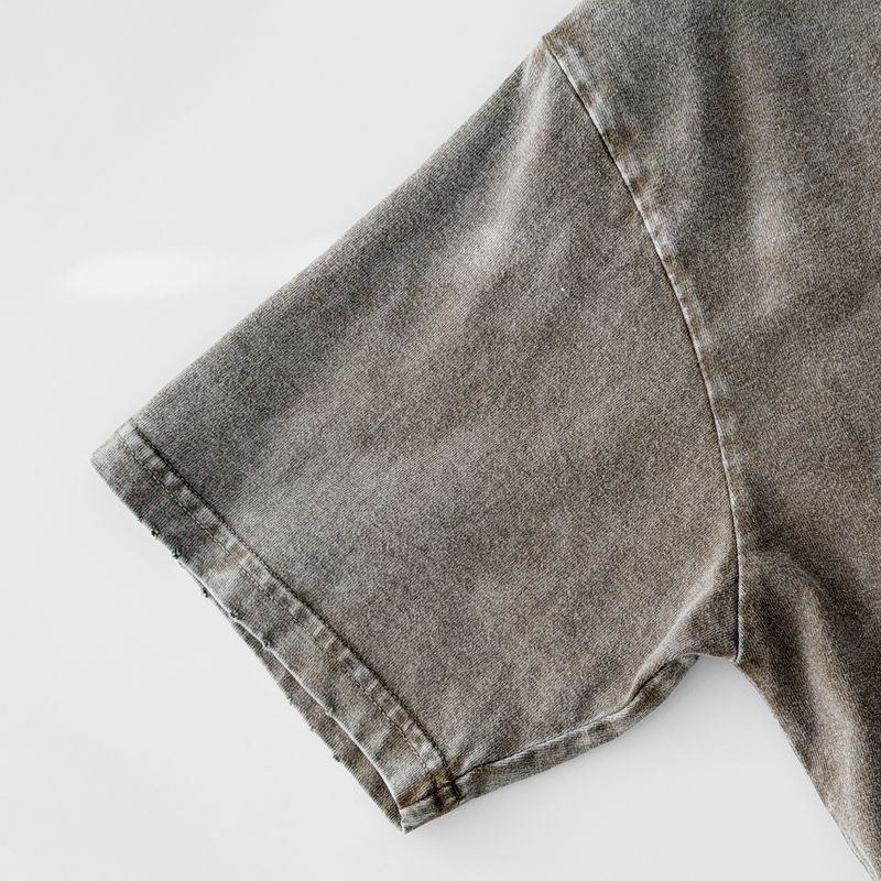 ダメージウォッシュドTシャツ　KHA