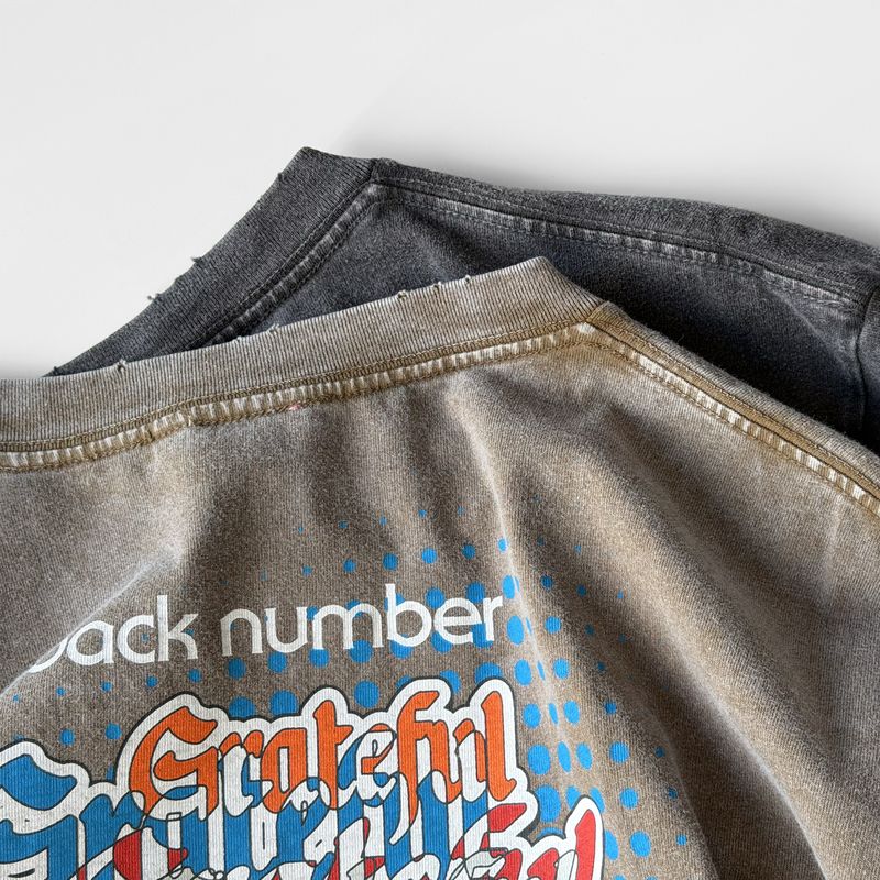 ダメージウォッシュドTシャツ　KHA