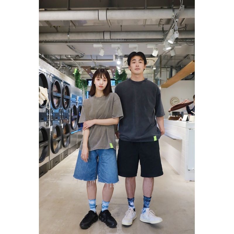 ダメージウォッシュドTシャツ　KHA