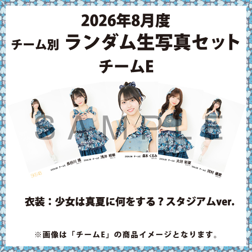 2026年8月度 チーム別ランダム生写真セット(チームE)