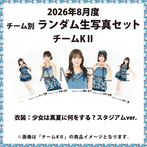 2026年8月度 チーム別ランダム生写真セット(チームKII)