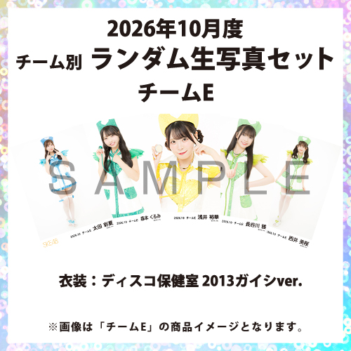 2026年10月度 チーム別ランダム生写真セット(チームE)