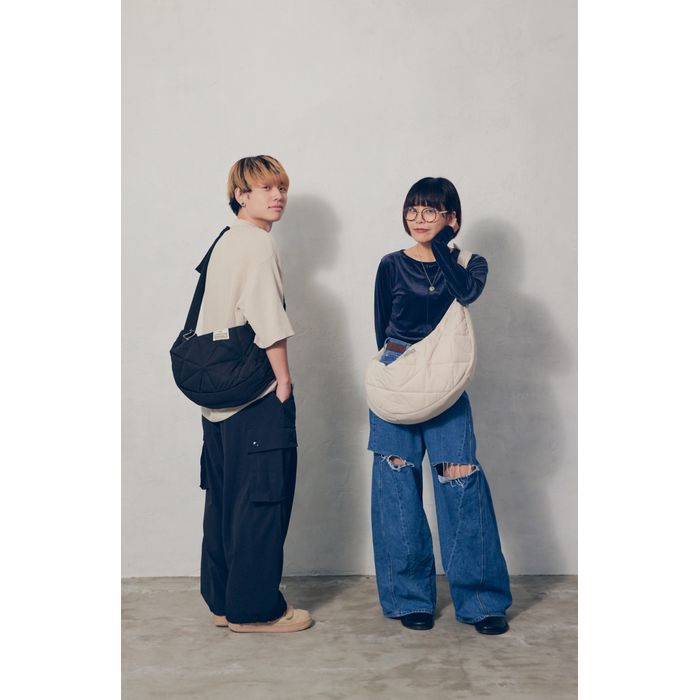 Saucy Dog キルティングバッグ/アイボリー