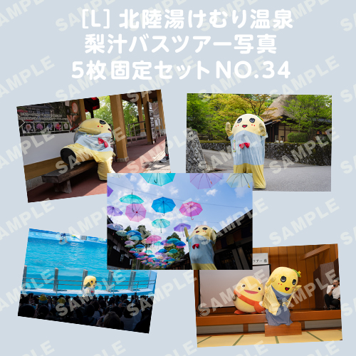 北陸湯けむり温泉梨汁バスツアー写真　L版5枚固定セットNO.34