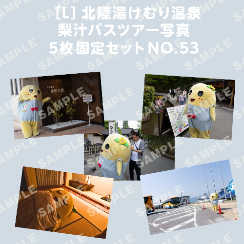 北陸湯けむり温泉梨汁バスツアー写真　L版5枚固定セットNO.53