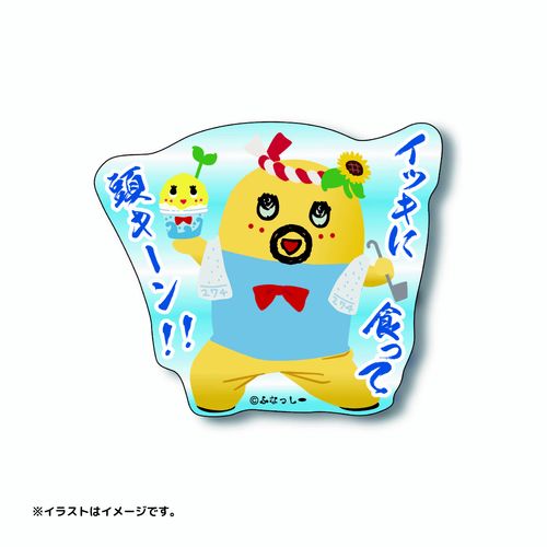 274ch. ふなっしーの熱き夏祭り スマホに貼れるサイズのステッカー（頭キーン！！）
