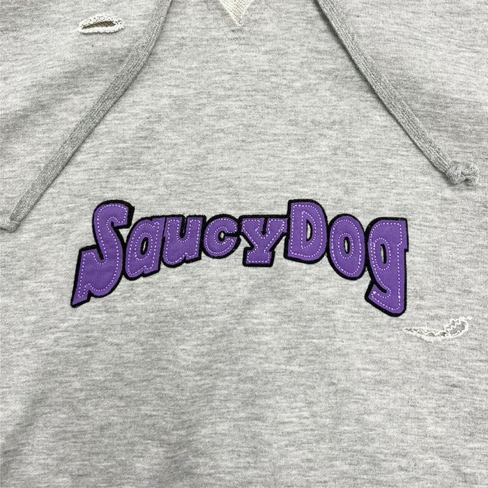 ダメージパーカー/杢グレー