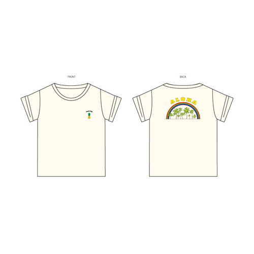 TWICE POPUP STORE “Twaii’s Shop”　ロールアップTシャツ/ナチュラル【KIDS】