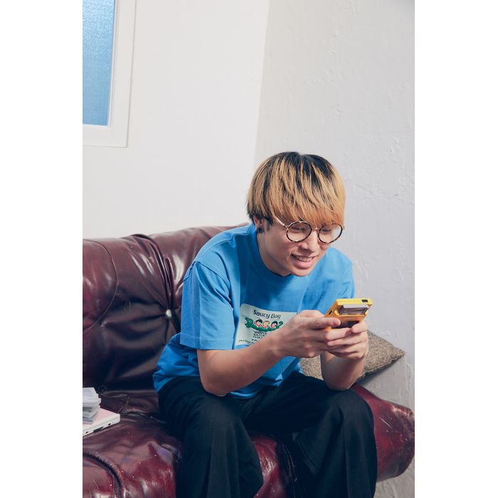 Saucy Dog × ナガスギルイヌ(graniph)ゲームTシャツ/マリンブルー