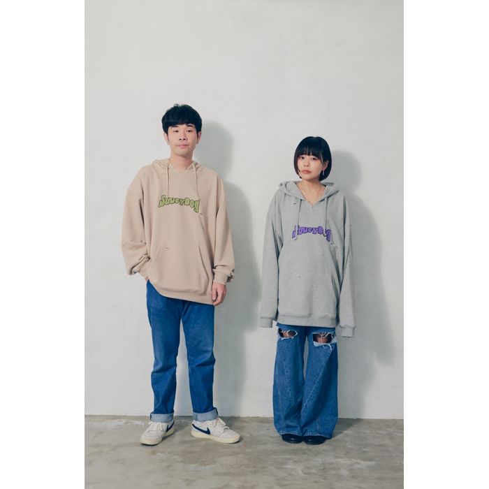 ダメージパーカー/ベージュ