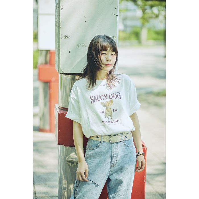 わんこカレッジTシャツ/バニラホワイト